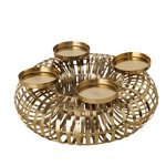 Kerzenleuchter Glori Metall gold rund DM32cm